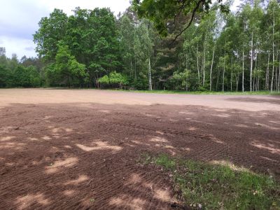 Przygotowana powierzchnia pod łąkę kwietną- fot. Nadleśnictwo Augustów