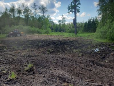 Prace przygotowawcze na powierzchniach łąk kwietnych- fot. Nadleśnictwo Augustów